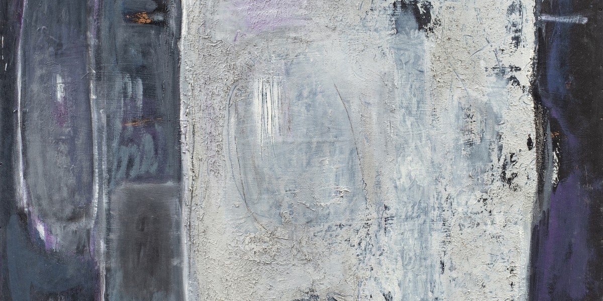 Composition en blanc, rouge et violet